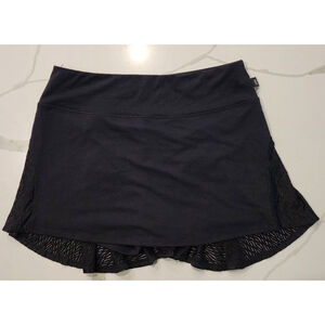 Marika Black Athletic Skort Size XL Tennis Golf Pickleball Built-in Shorts Lace